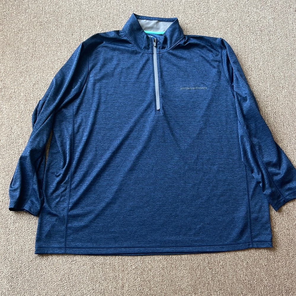 VINEYARD VINES 1/4 ZIP PULLOVER BLUE SIZE 4XT